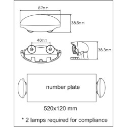 Lampa numar LED 12/24V Lampa numar LED 12/24V